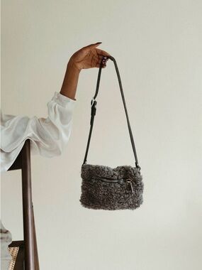 Plush Shearling Crossbody Bag in Gray
YBH
Your Bag of Holding brand 
Like new